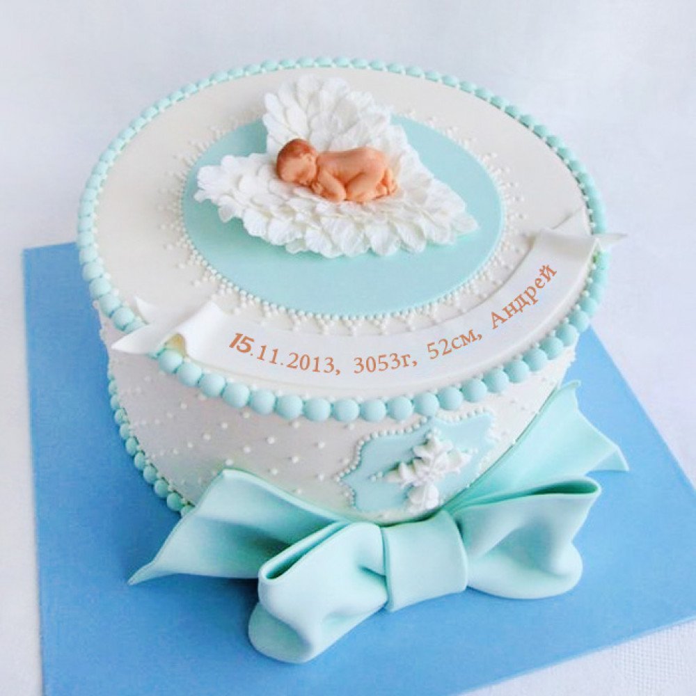 Торт для крестин девочки из крема