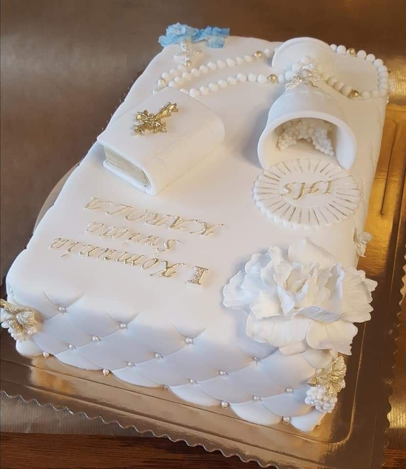 Торт на крестины для девочки