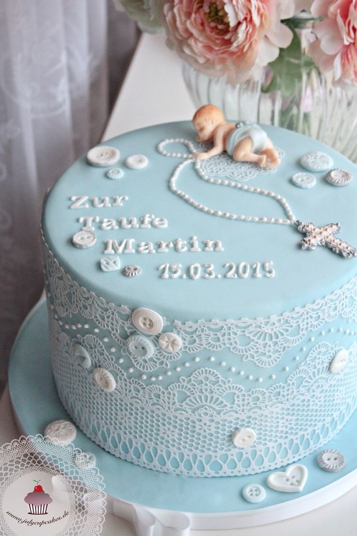 Тортик на крестины кремовый