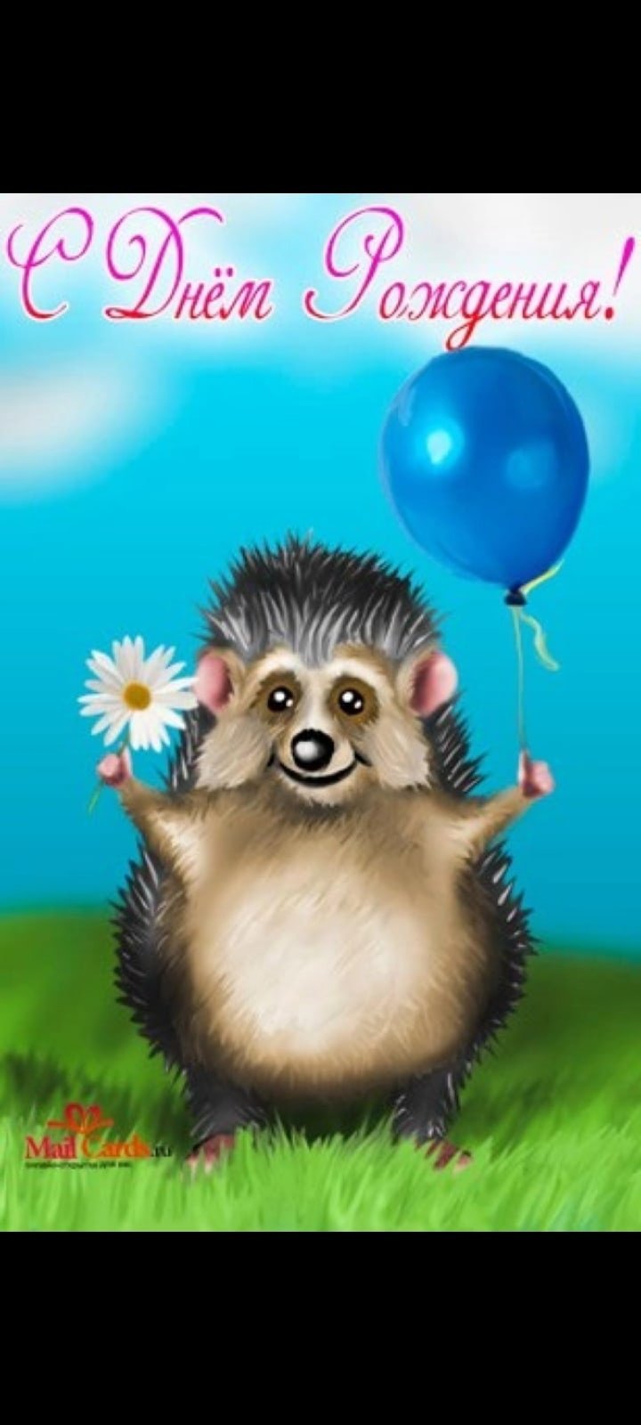 С днём рождения с ежиком