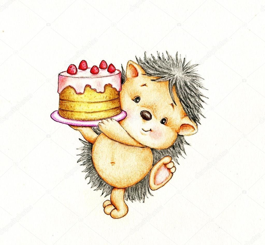 С днем рождения ежик картинки