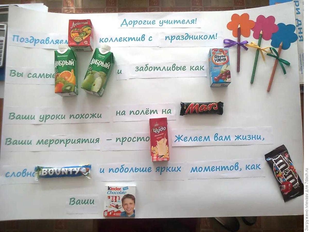 Сладкий плакат на юбилей