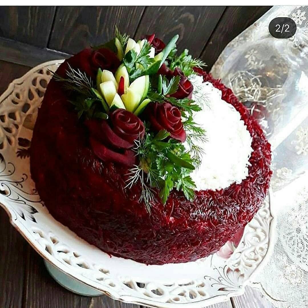 Салаты на праздничный стол с курицей и грибами слоями