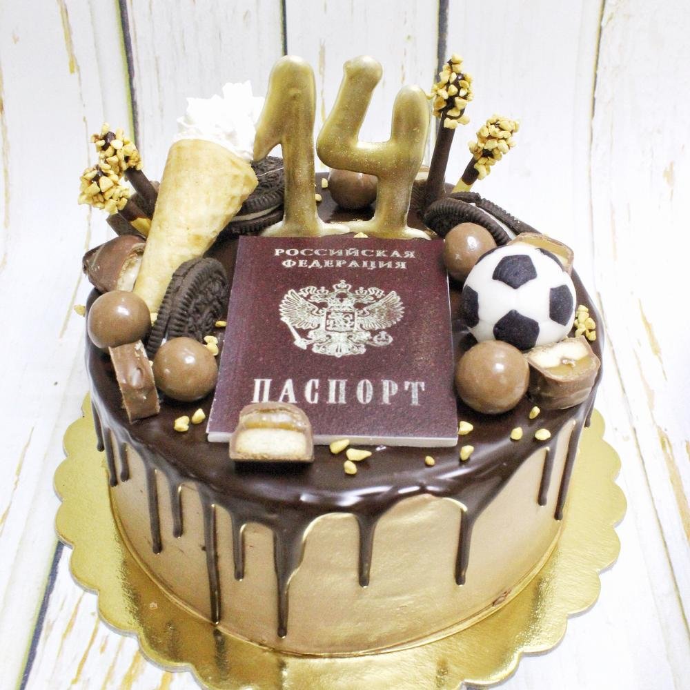 Торт в виде паспорта