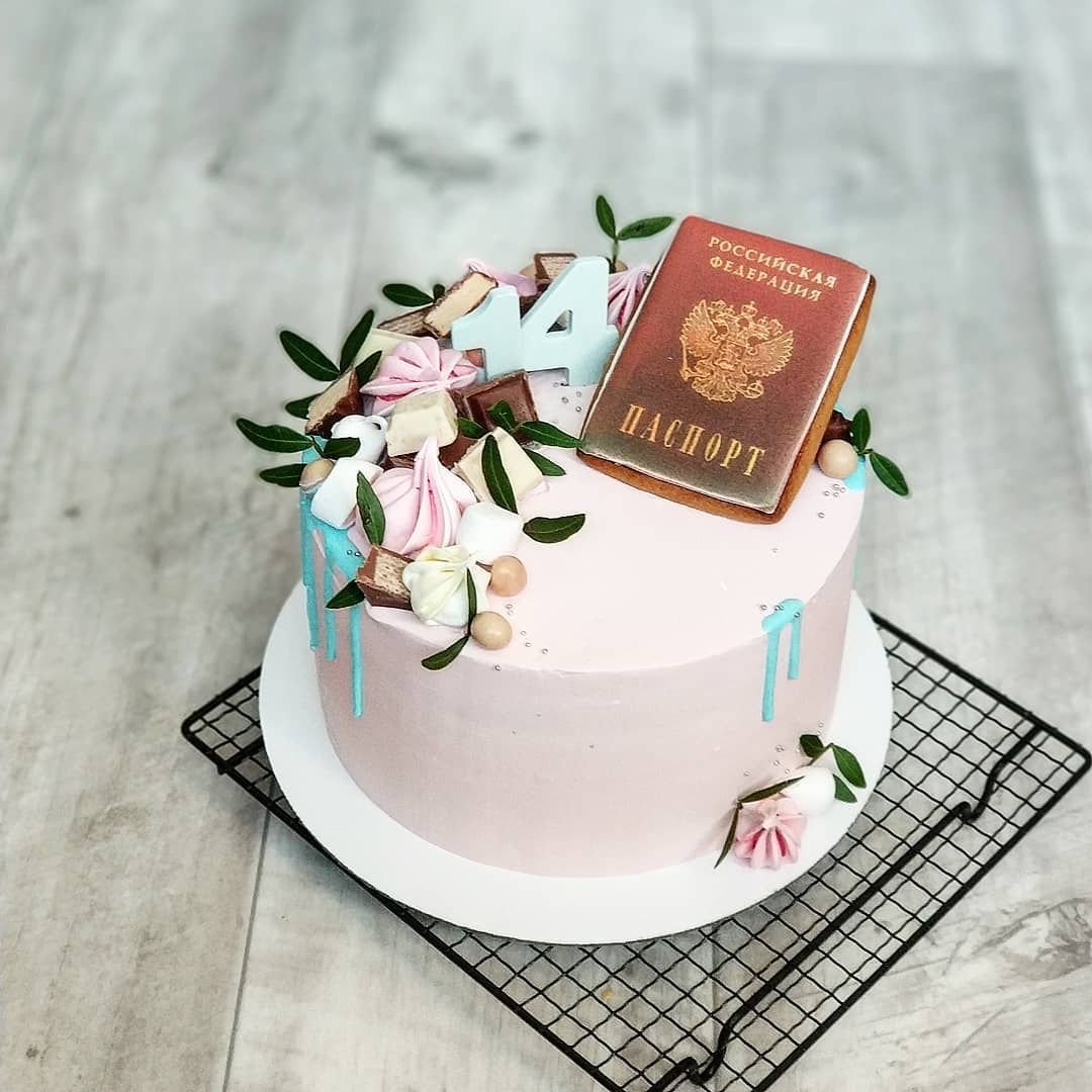Торт с паспортом для мальчика