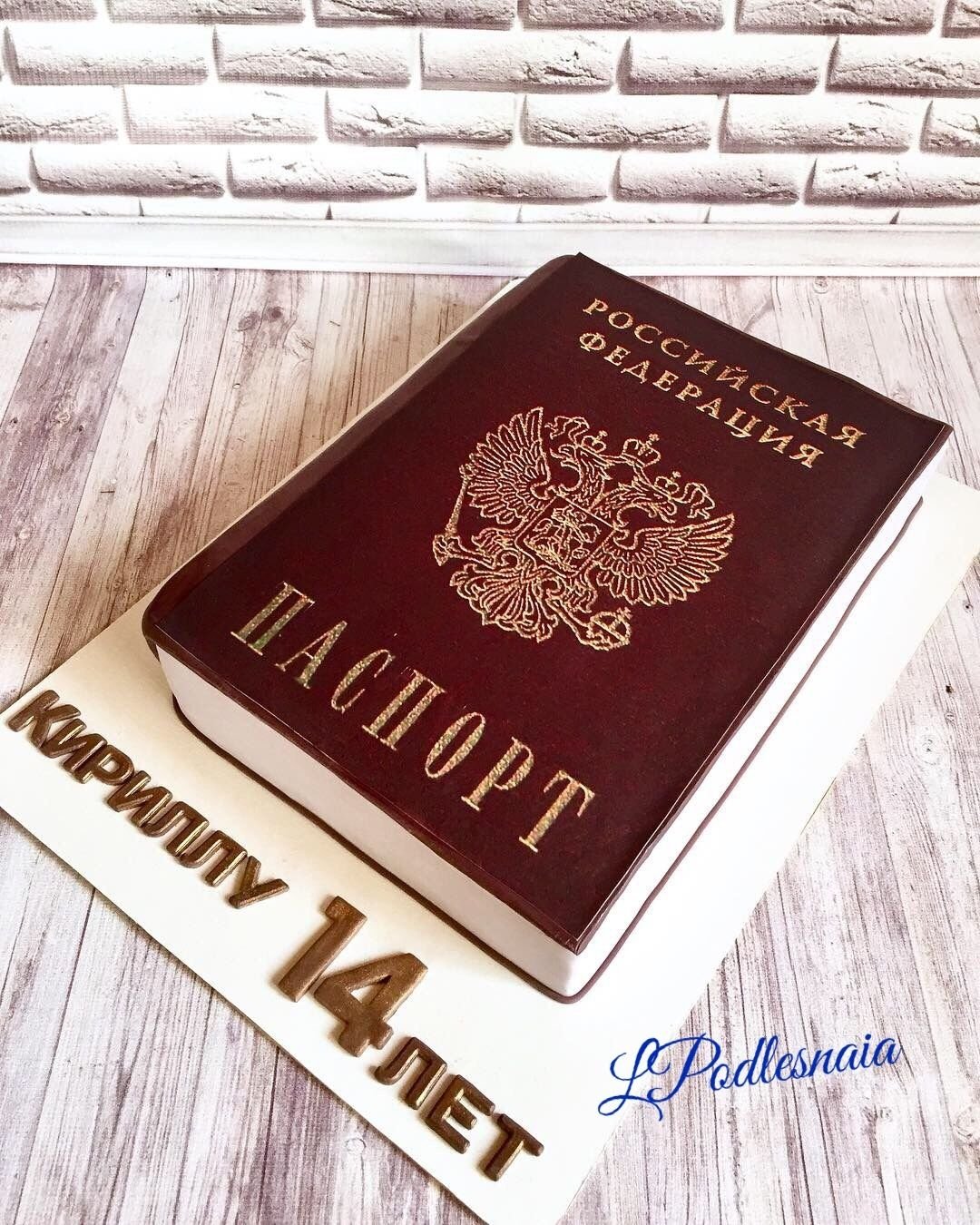 Торт с паспортом для мальчика