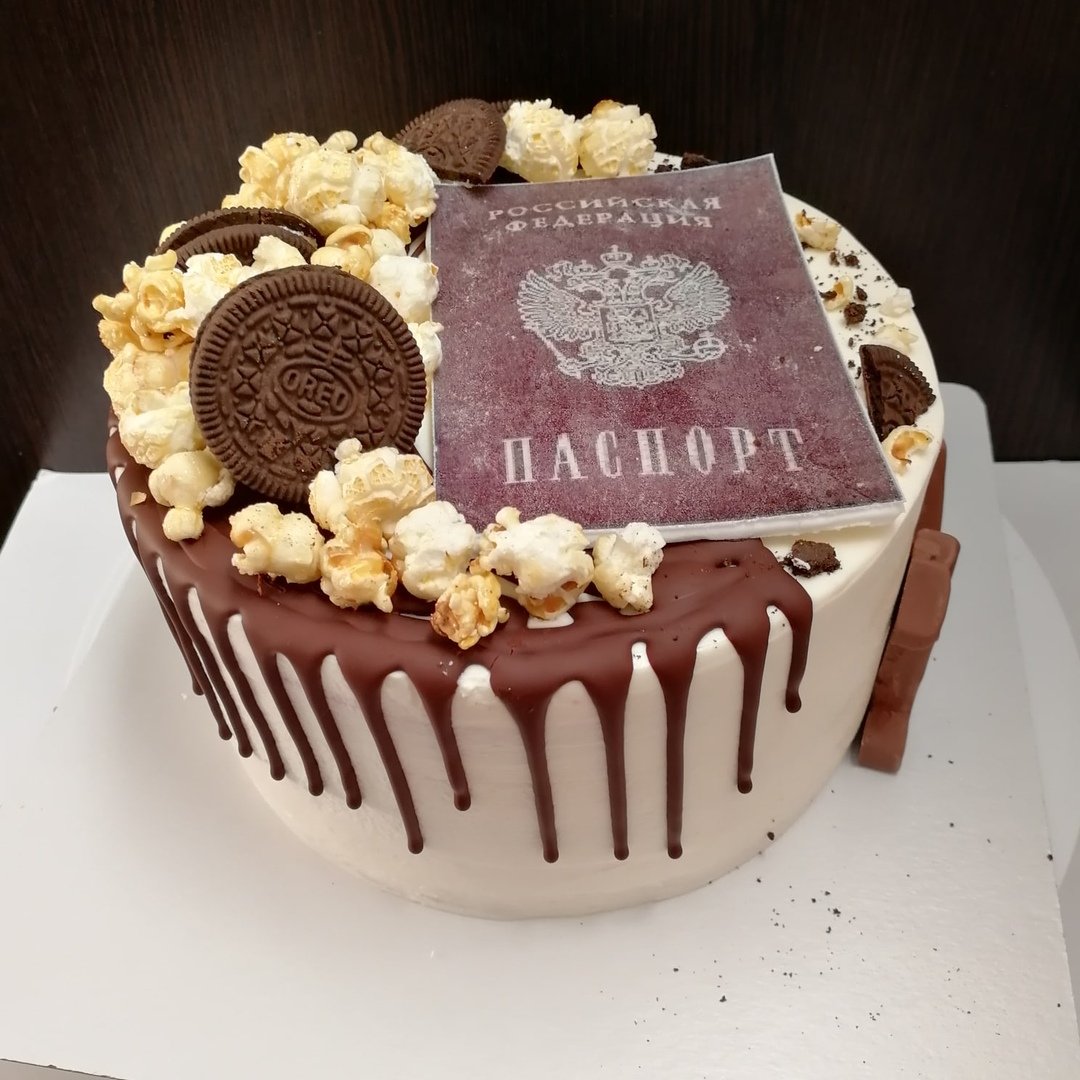 Торт на 14 лет мальчику с паспортом