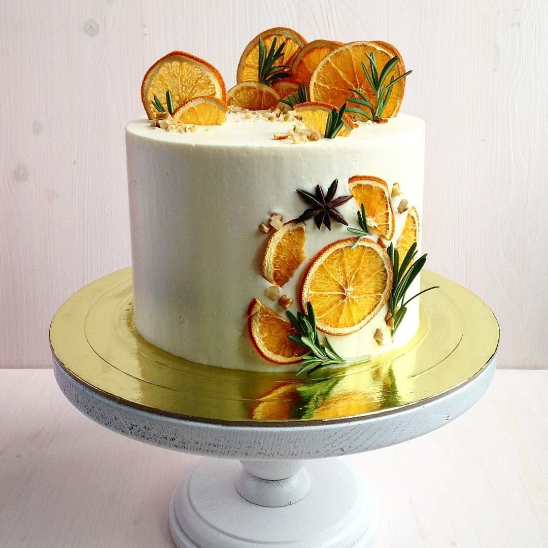 Торт украшенный апельсинами - 67 фото