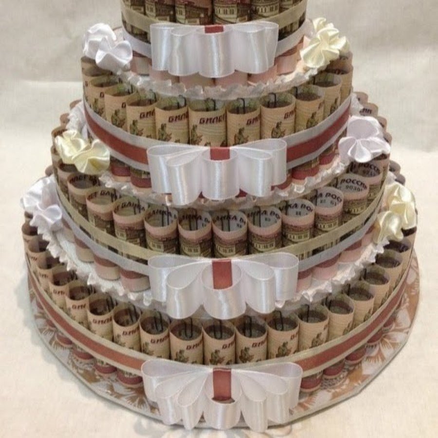 Денежный торт на свадьбу