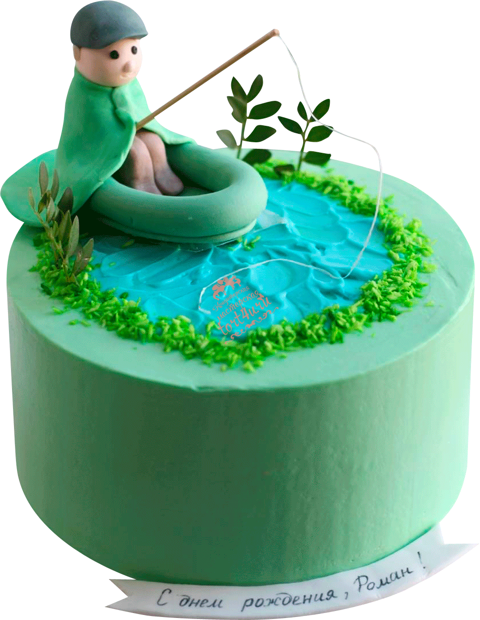 Торт для рыбака на день рождения