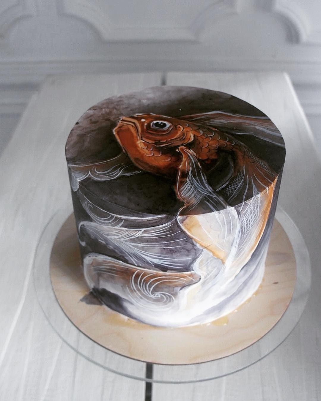 Торт рыбаку прямоугольный без мастики