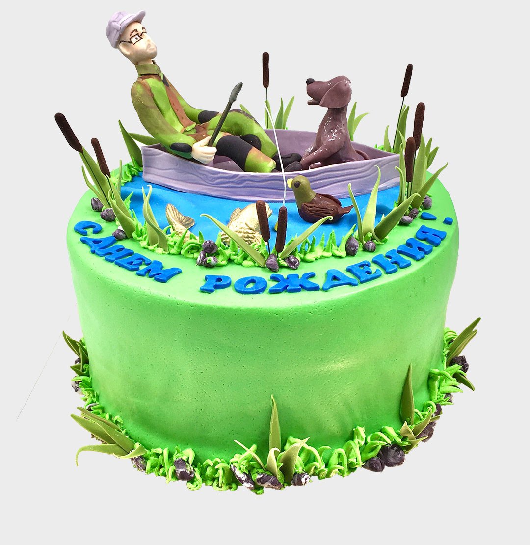 Торт рыбаку на юбилей