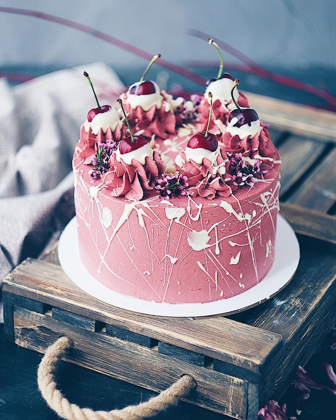 Торт зимний декор