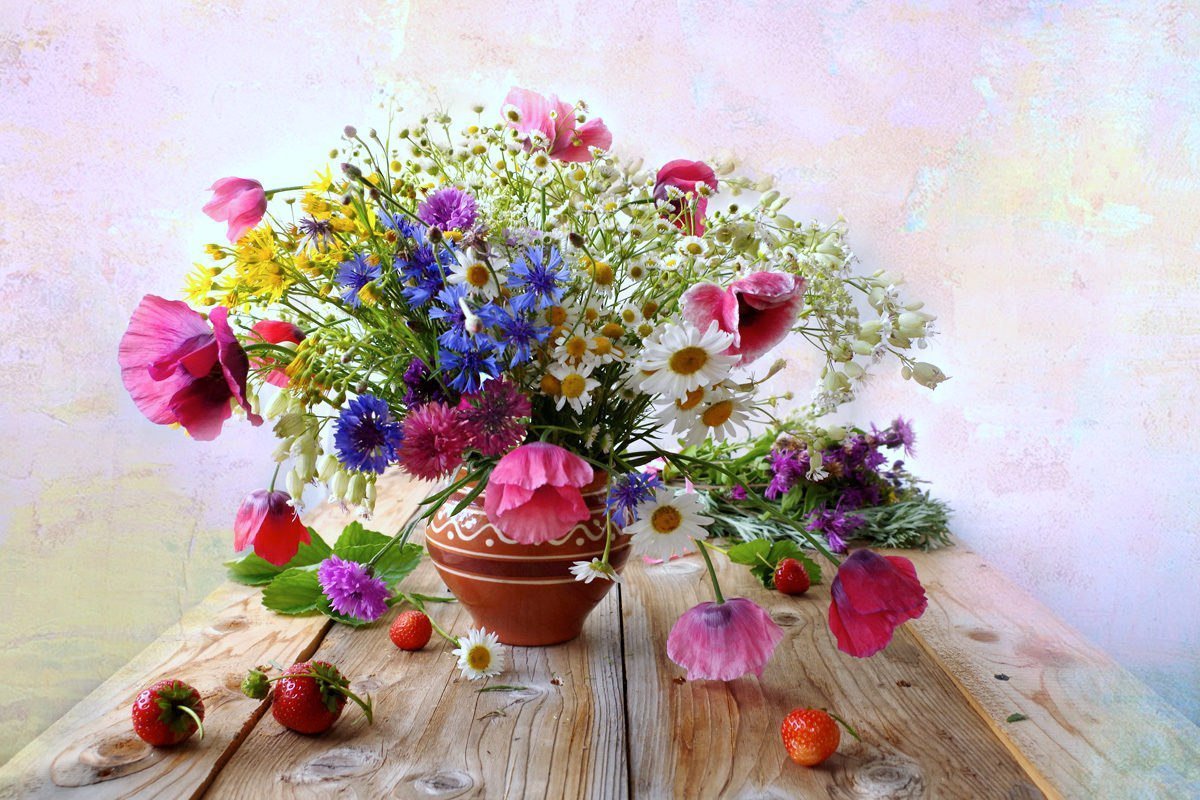 Букеты цветов с пожеланиями доброго