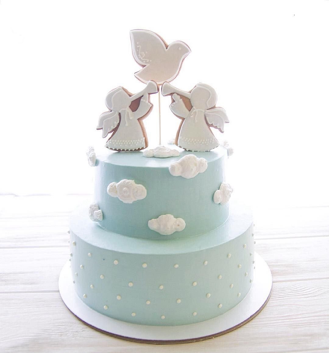 Торт сердце для двойняшек