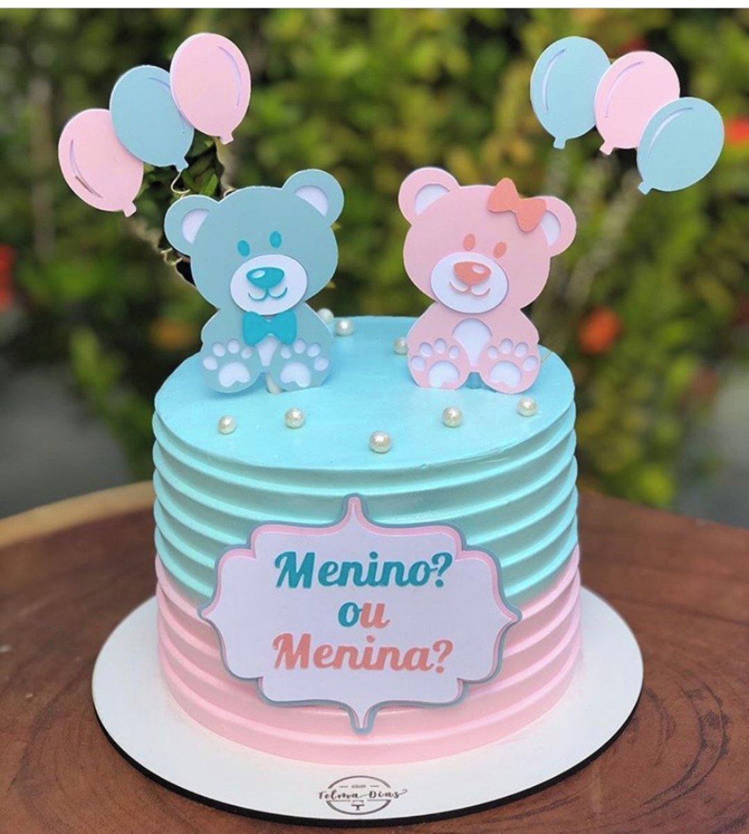 Гендерный торт для двойни