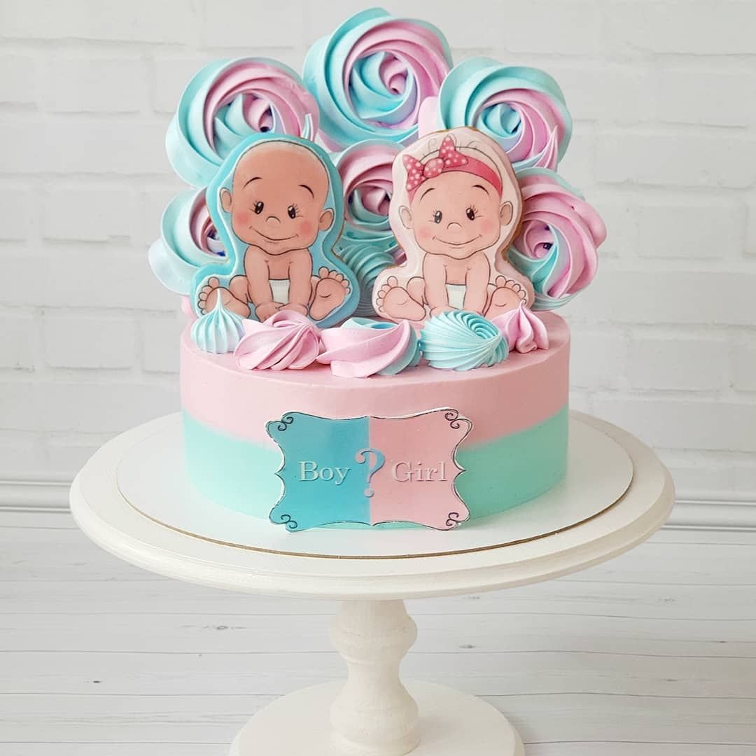 Торт на крещение двойни