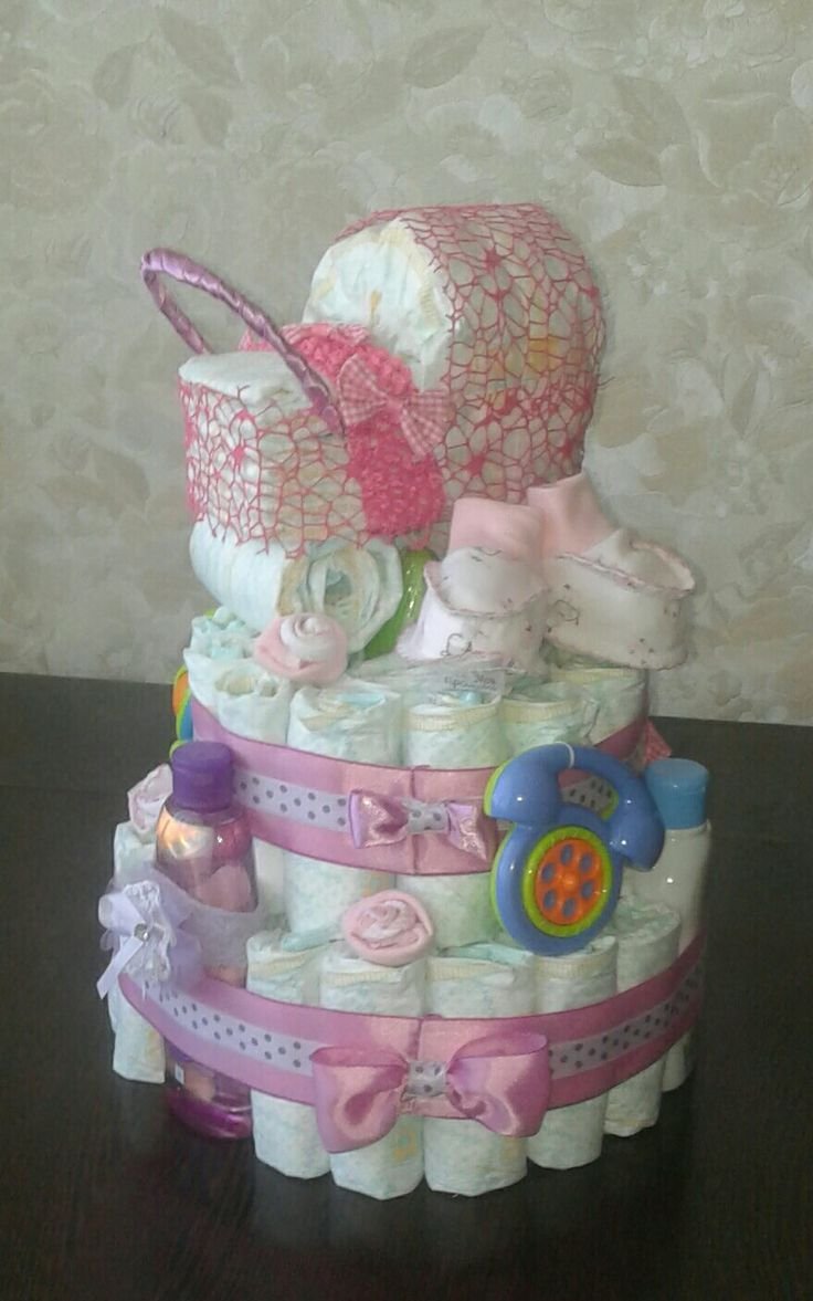 Подарок из памперсов для девочки