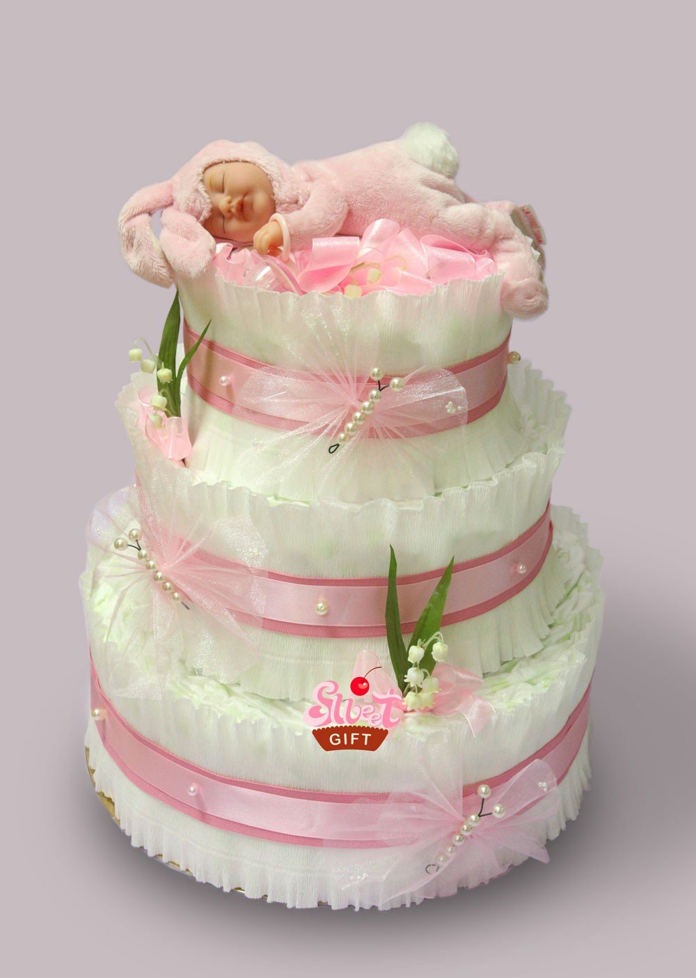 Торт из памперсов для мальчика своими руками