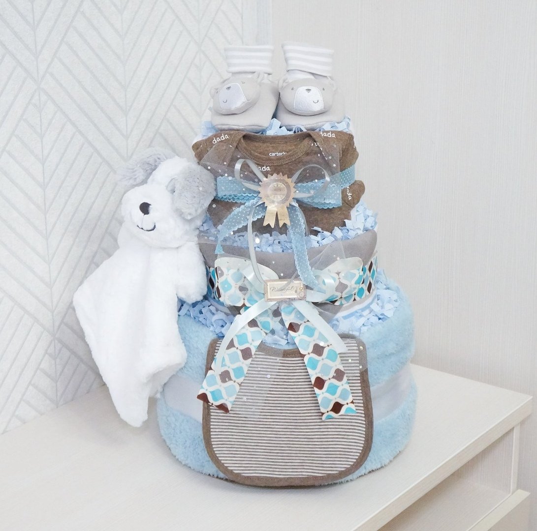 Торт из подгузников для девочки