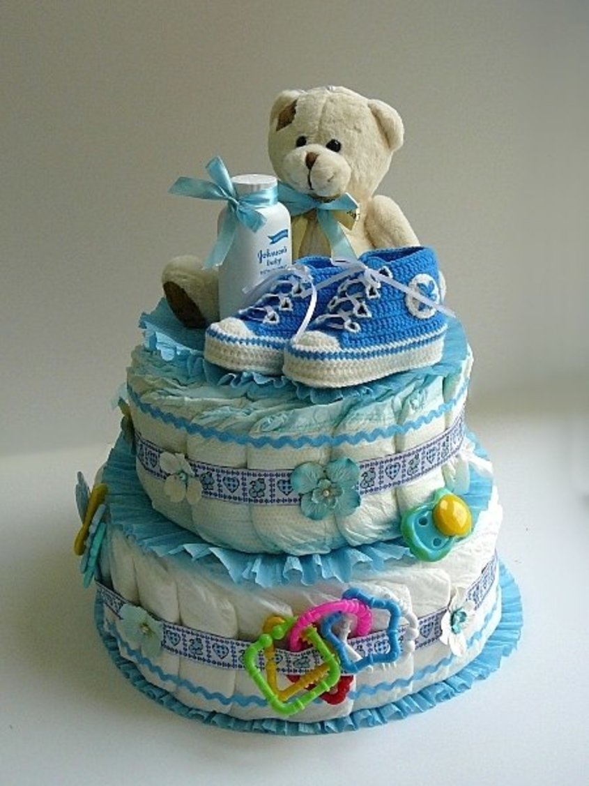 Украшения для торта из памперсов