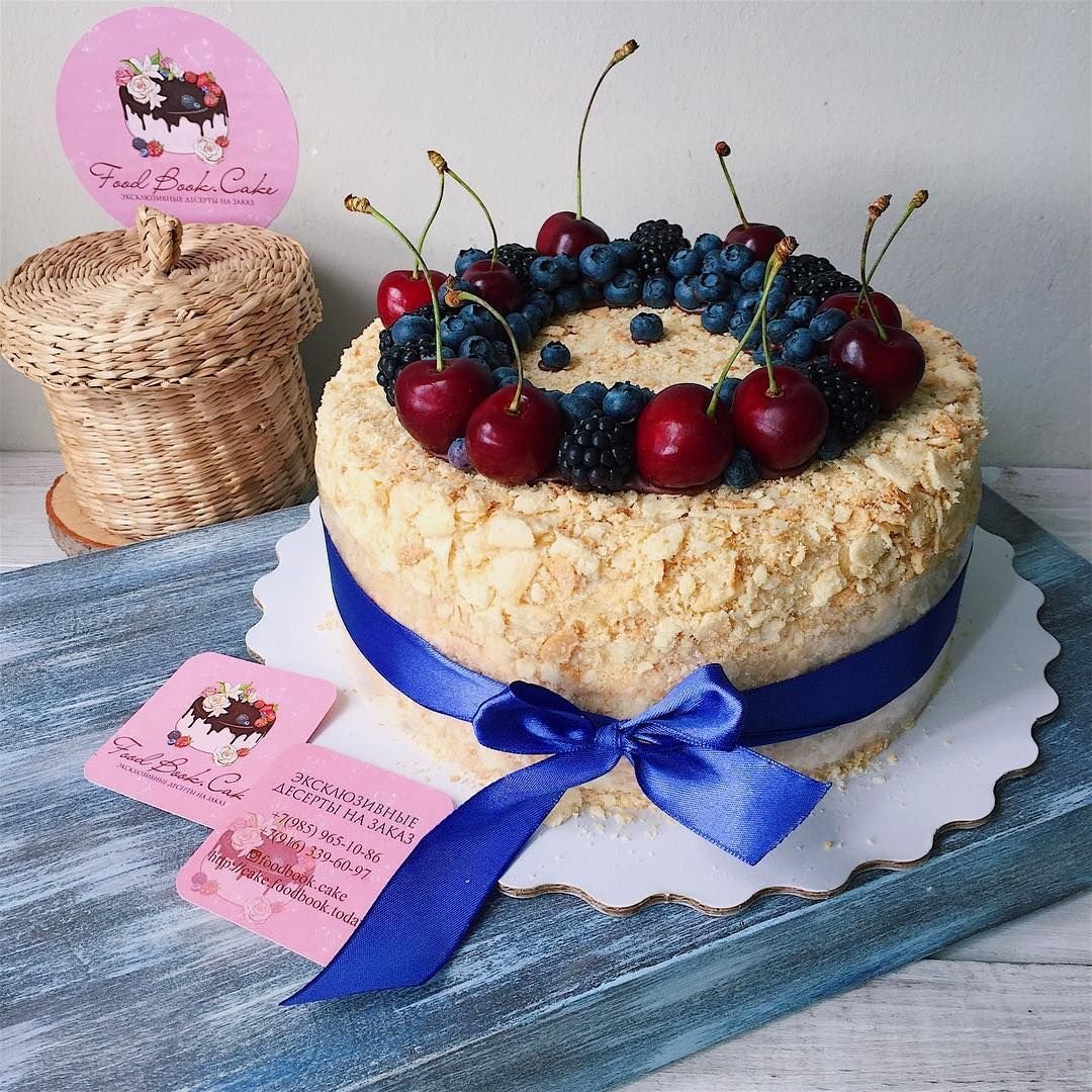 Украсить торт Наполеон на день рождения