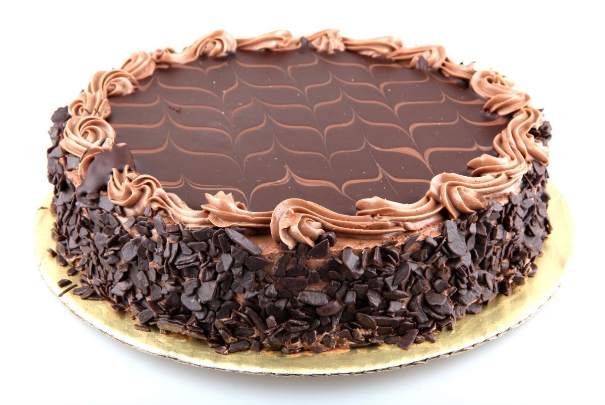 Большой шоколадный торт