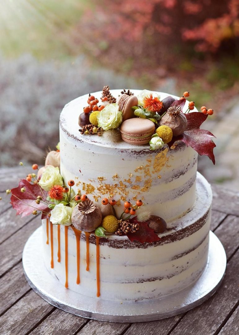 Осеннее украшение торта