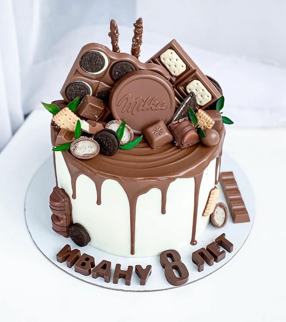 Торт для детей из сладостей