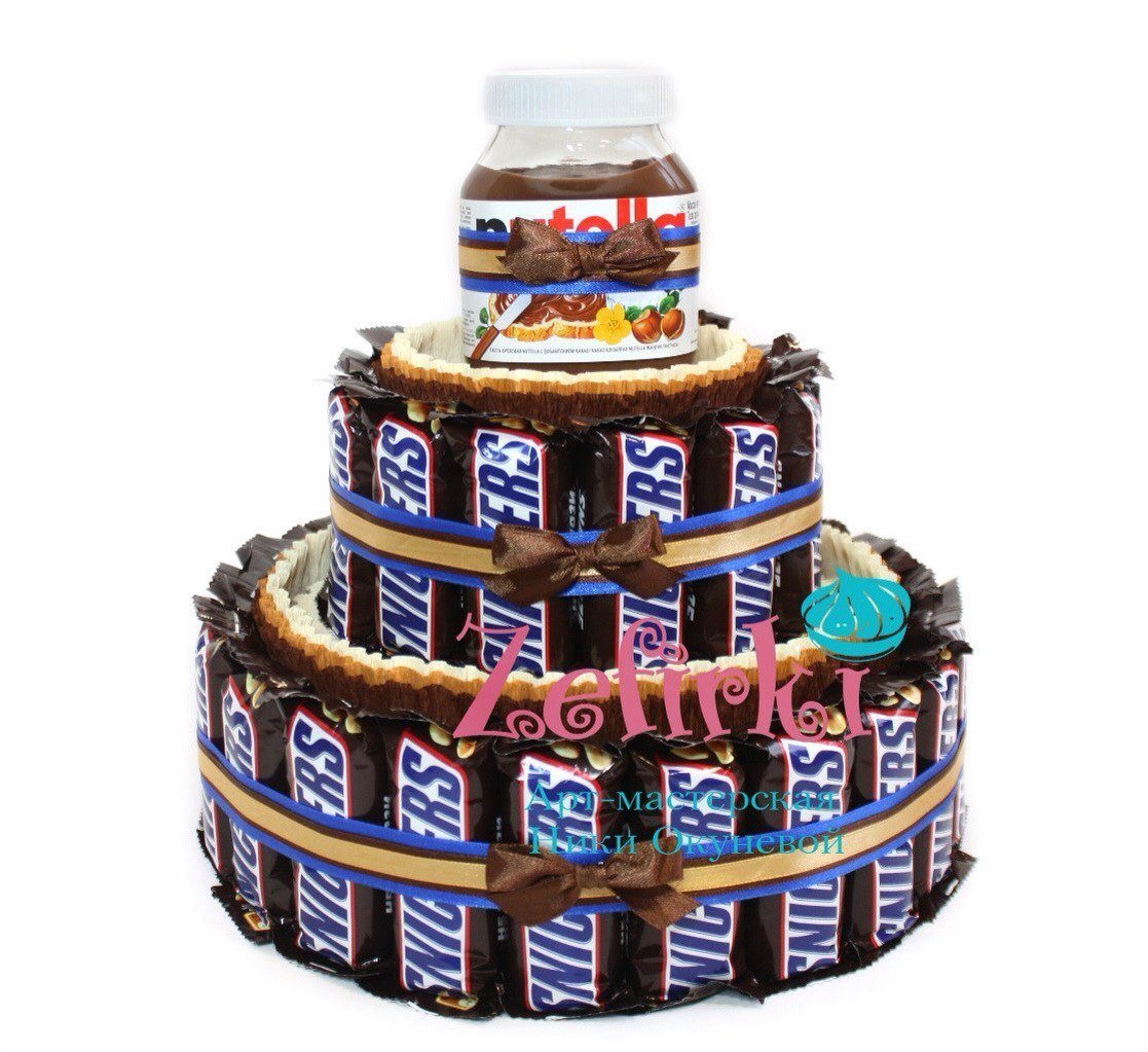 Торт из конфет для мальчика