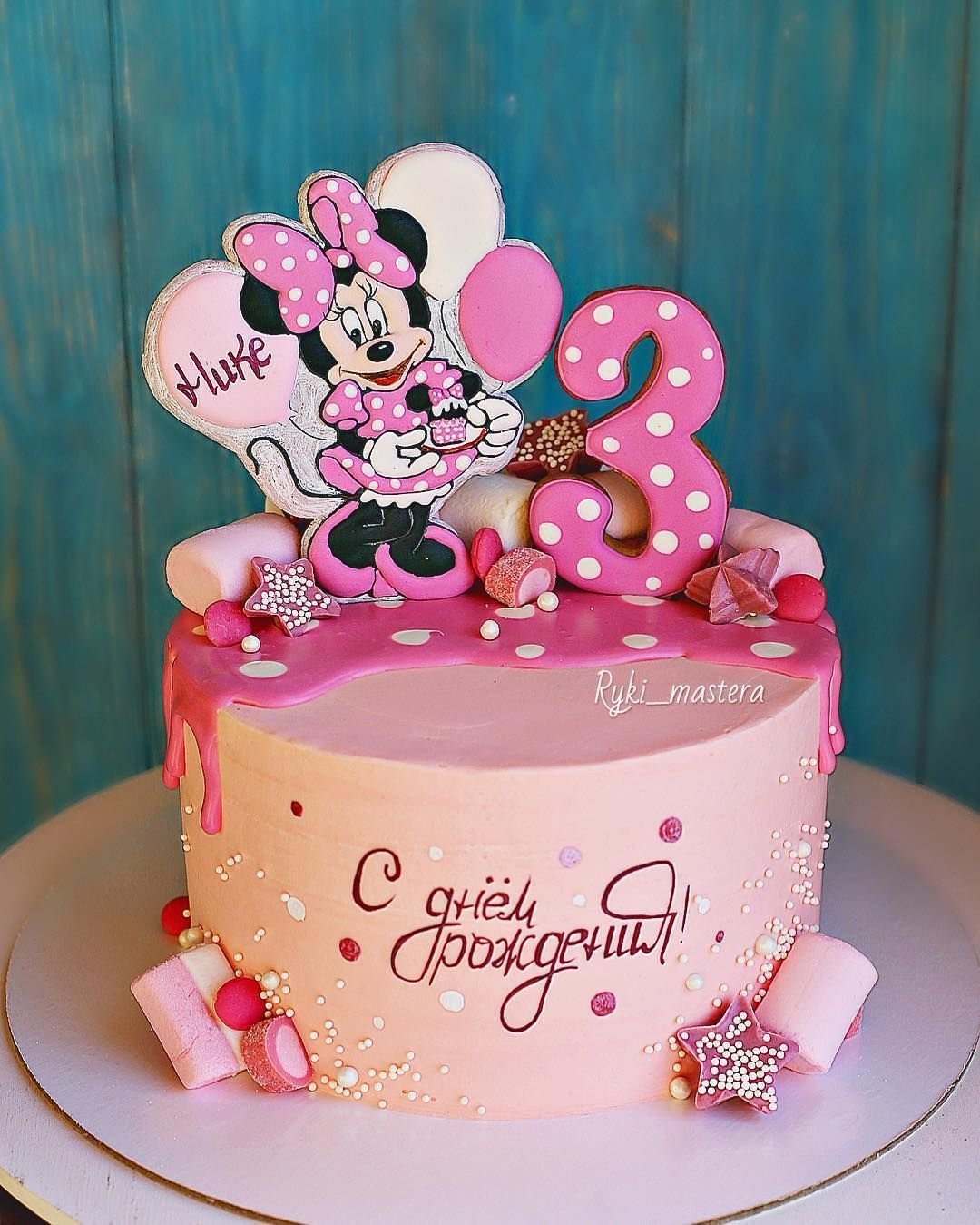 Торт голова Минни Маус