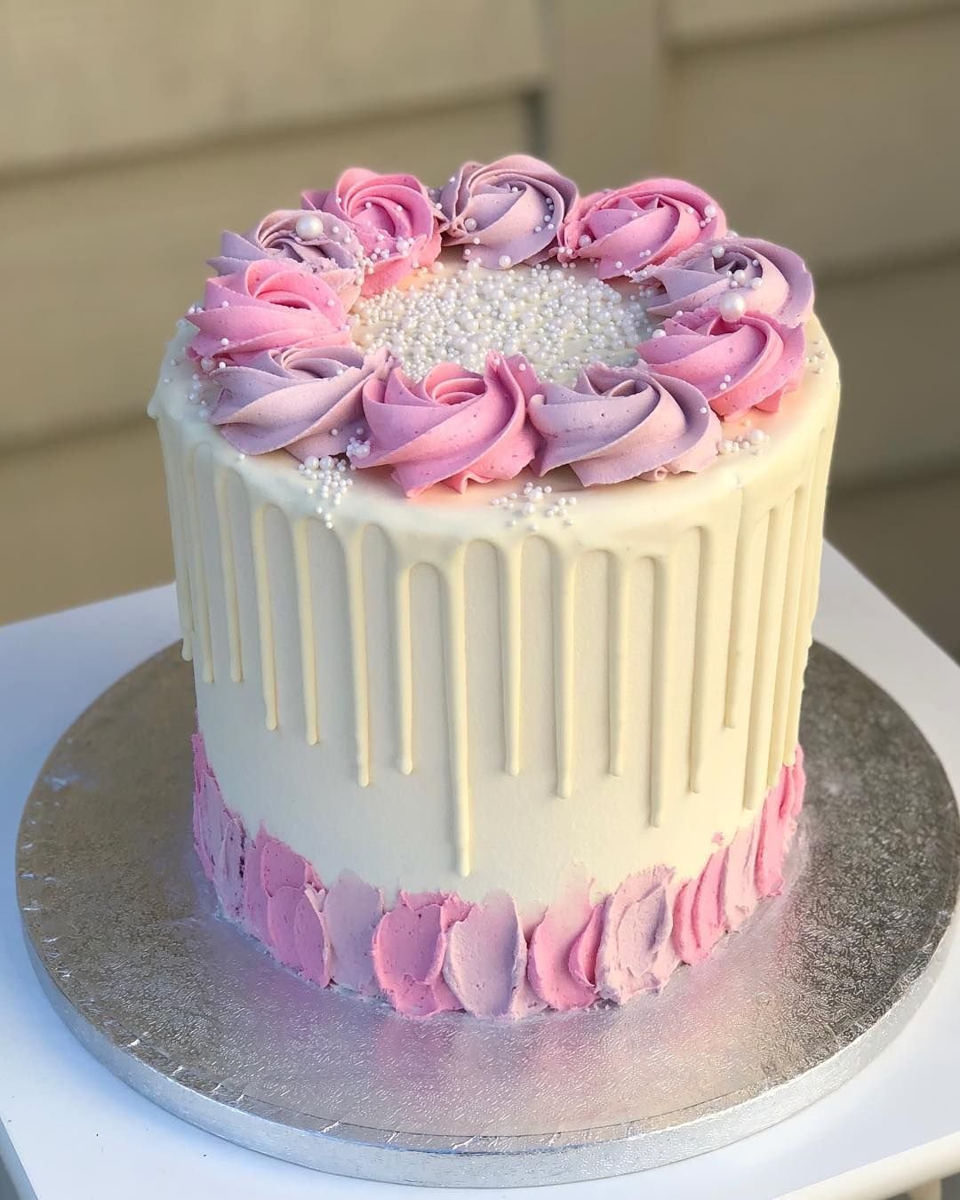 Декор торта кремом чиз