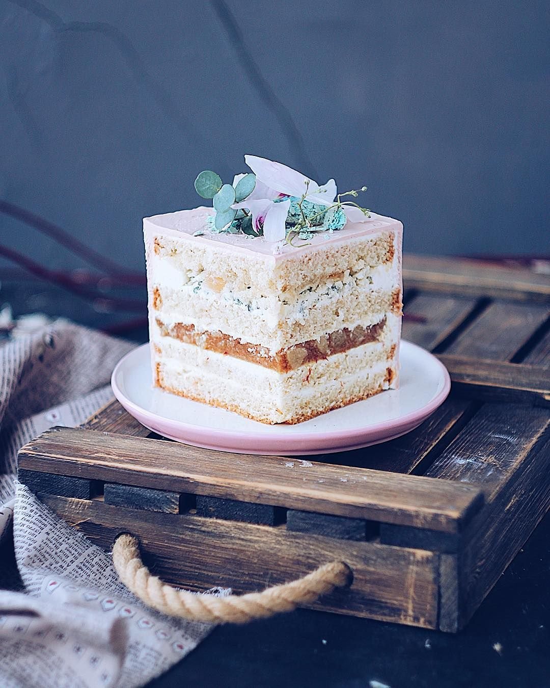 Пирог груши в хрустале