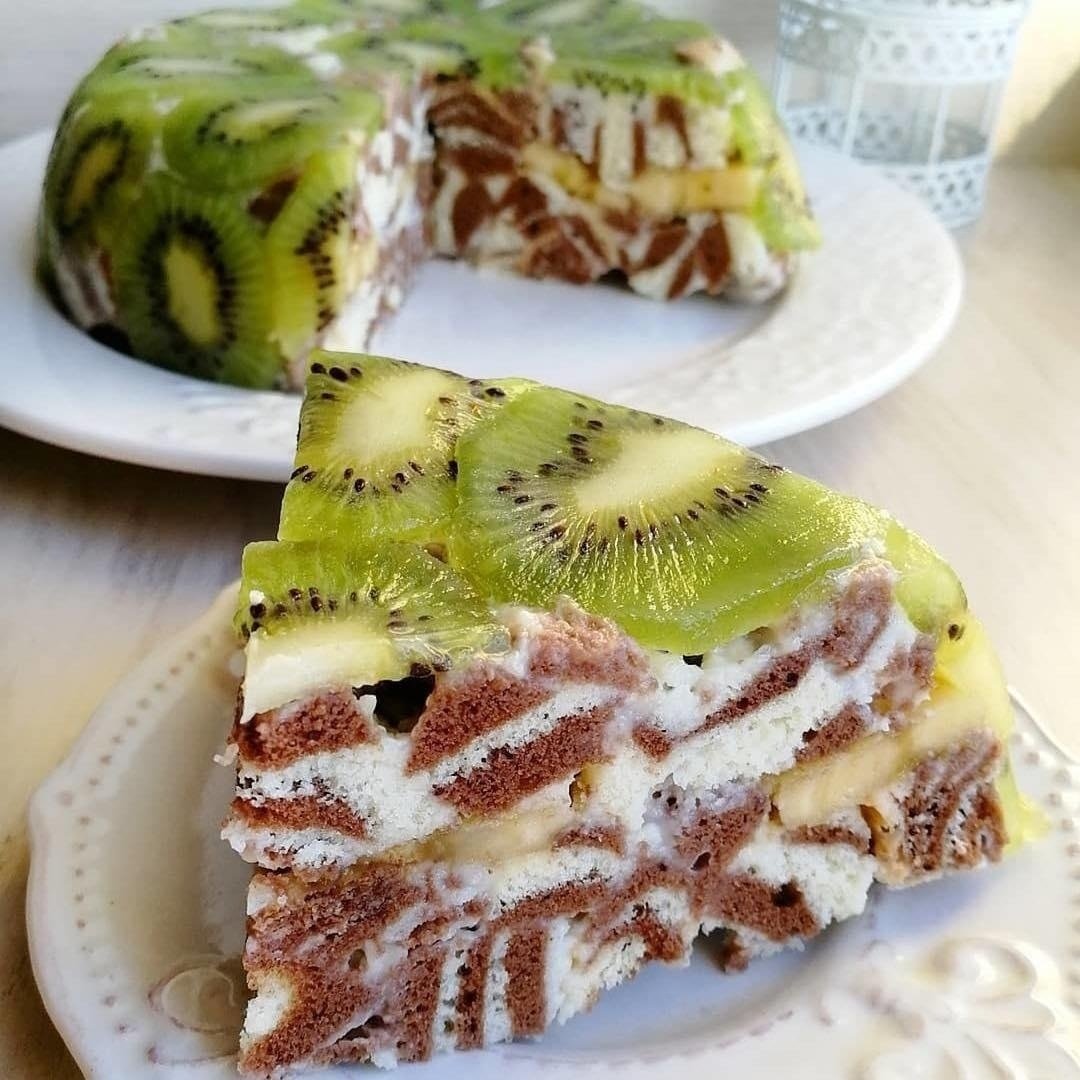 Торт йогуртоввяя с киви