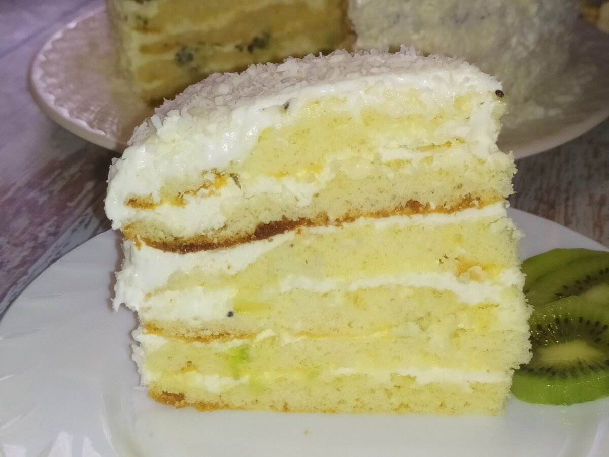 Декор торта бананами