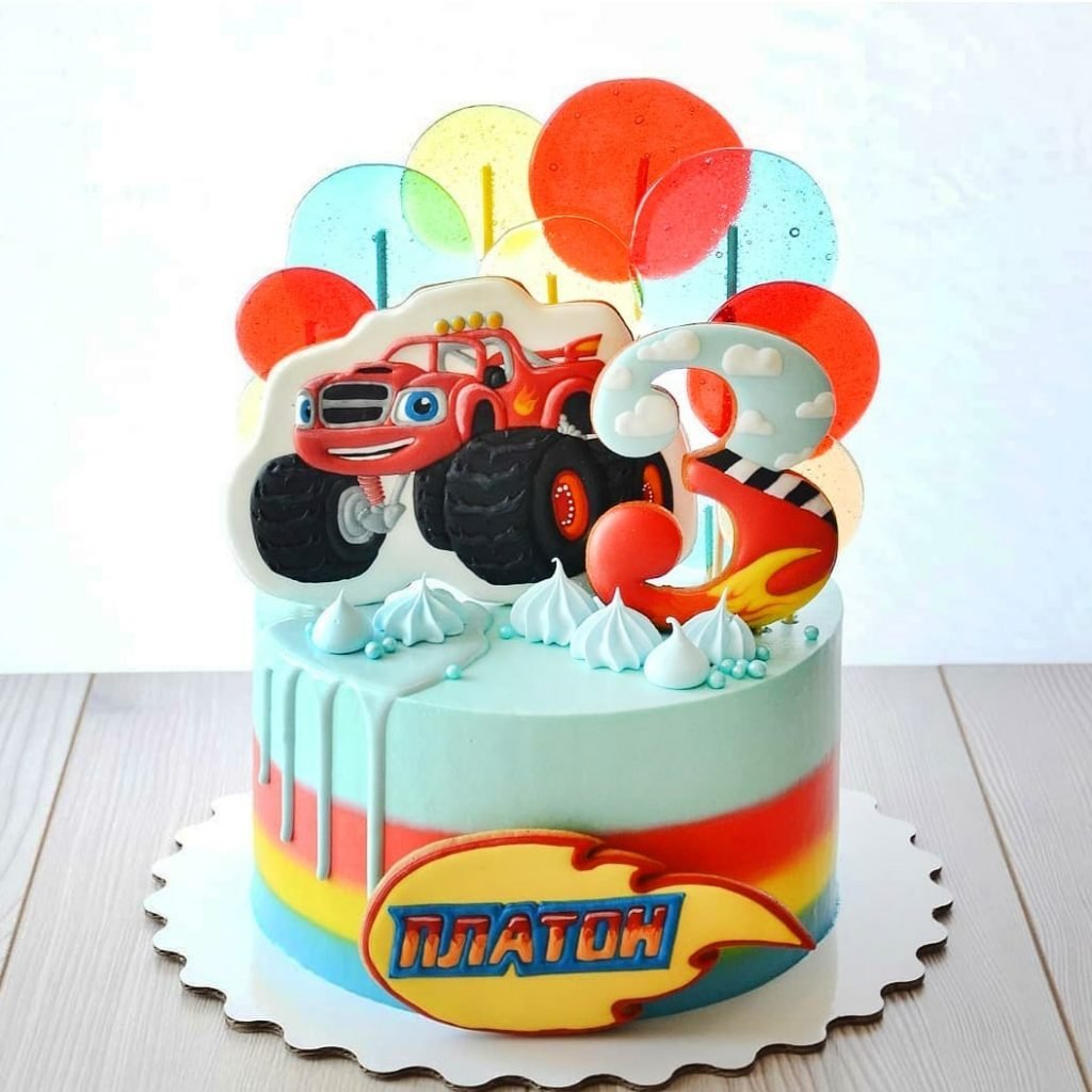 Торт Вспыш и чудо машинки для мальчика