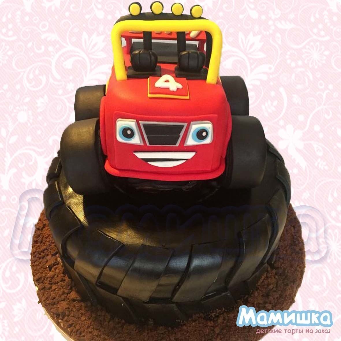 Торт Вспыш и чудо машинки для мальчика 4 года