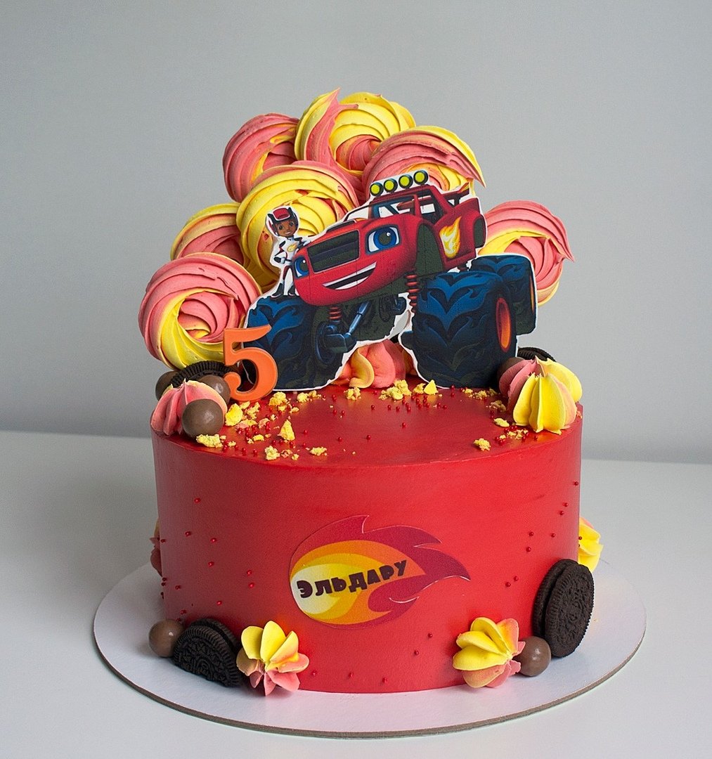 Торт Вспыш и чудо машинки для мальчика
