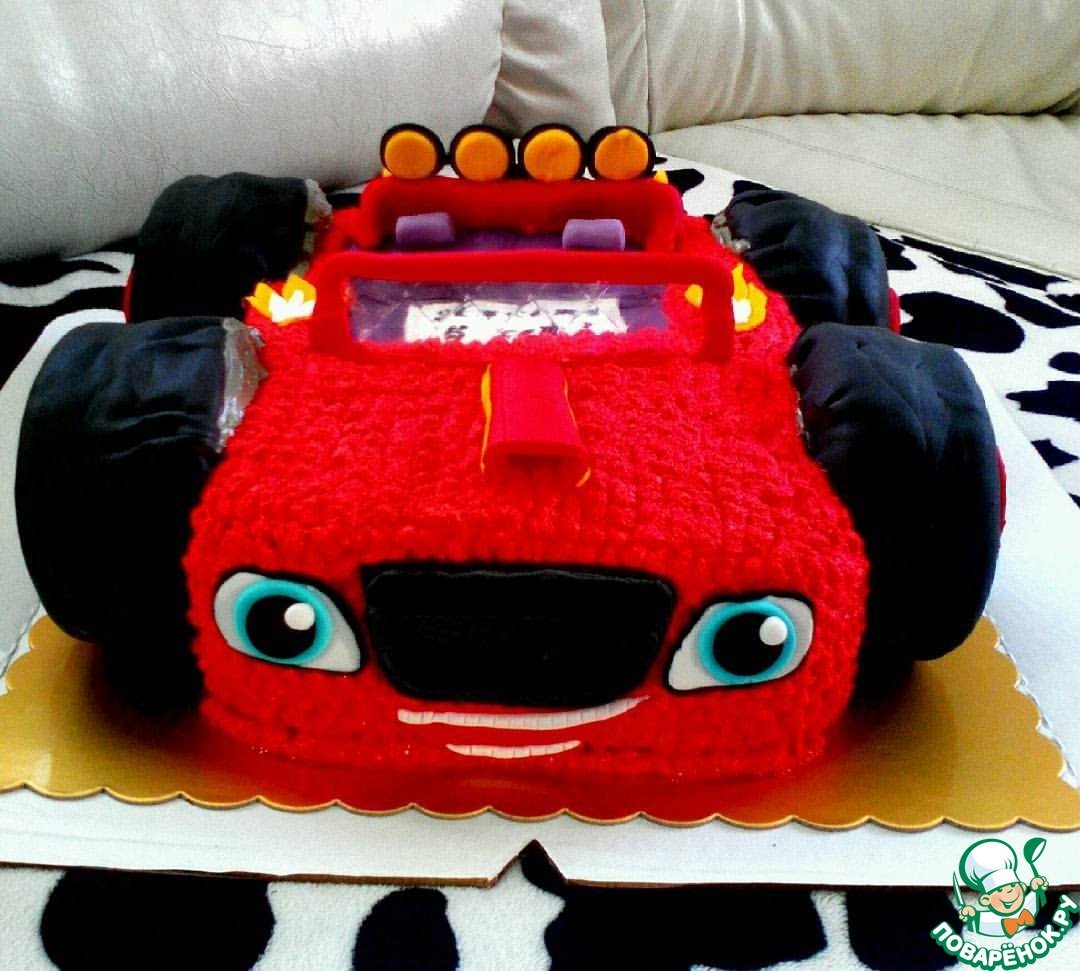 Торт Вспыш и чудо машинки для мальчика