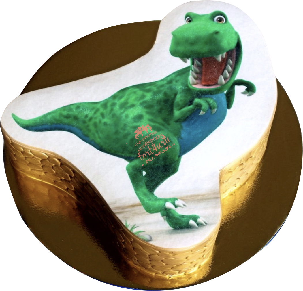 Торт с динозаврами