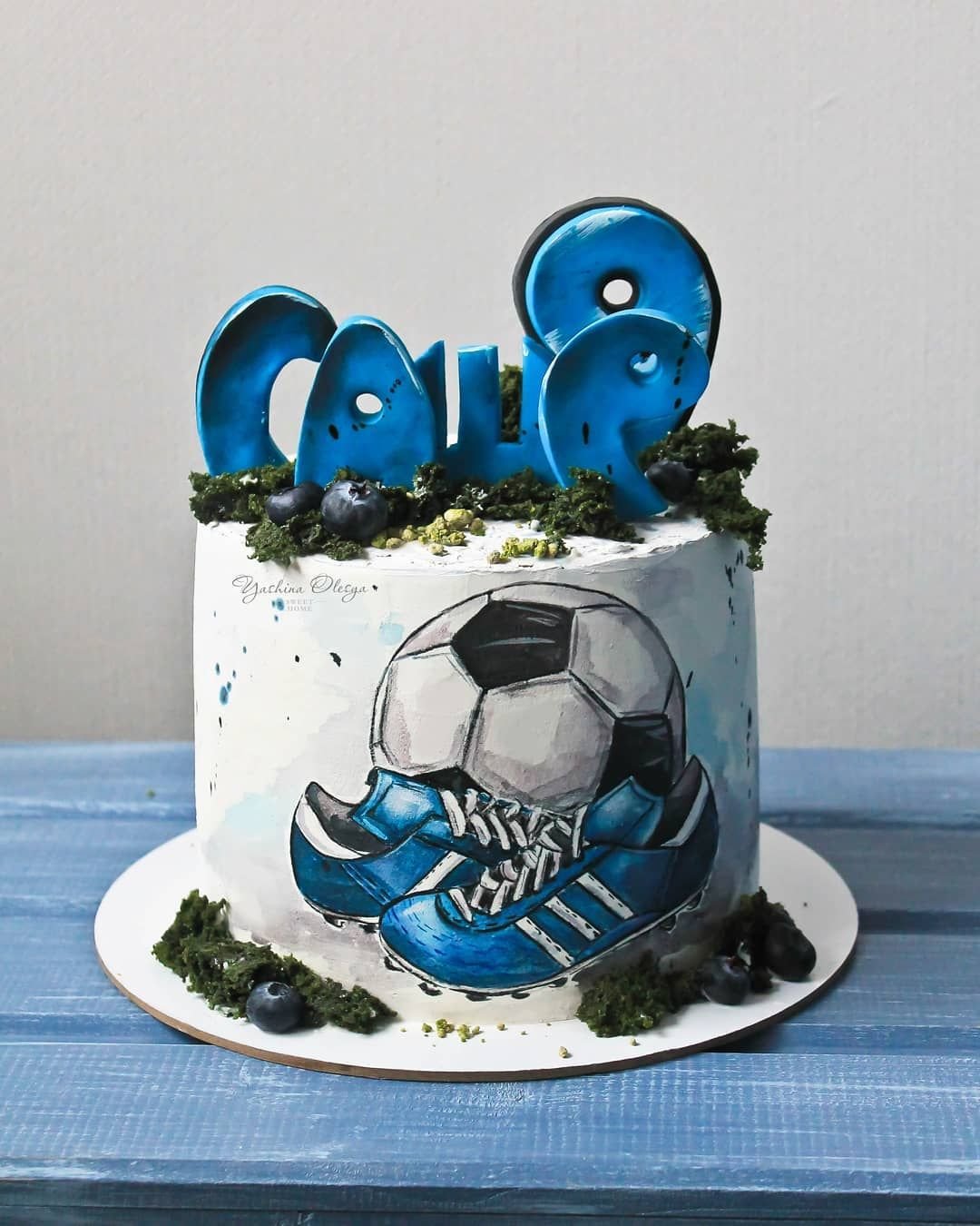 Футбольный мяч фотопечать на торт