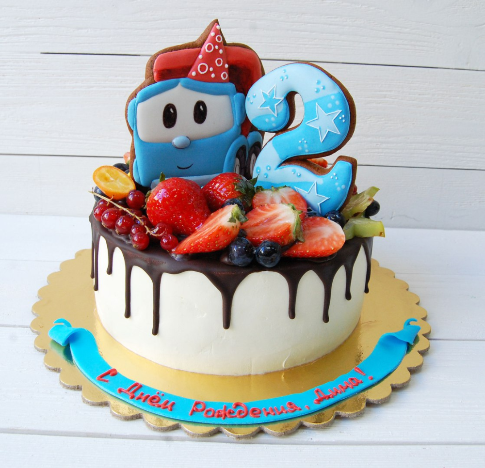 Тортик с машинками для мальчика