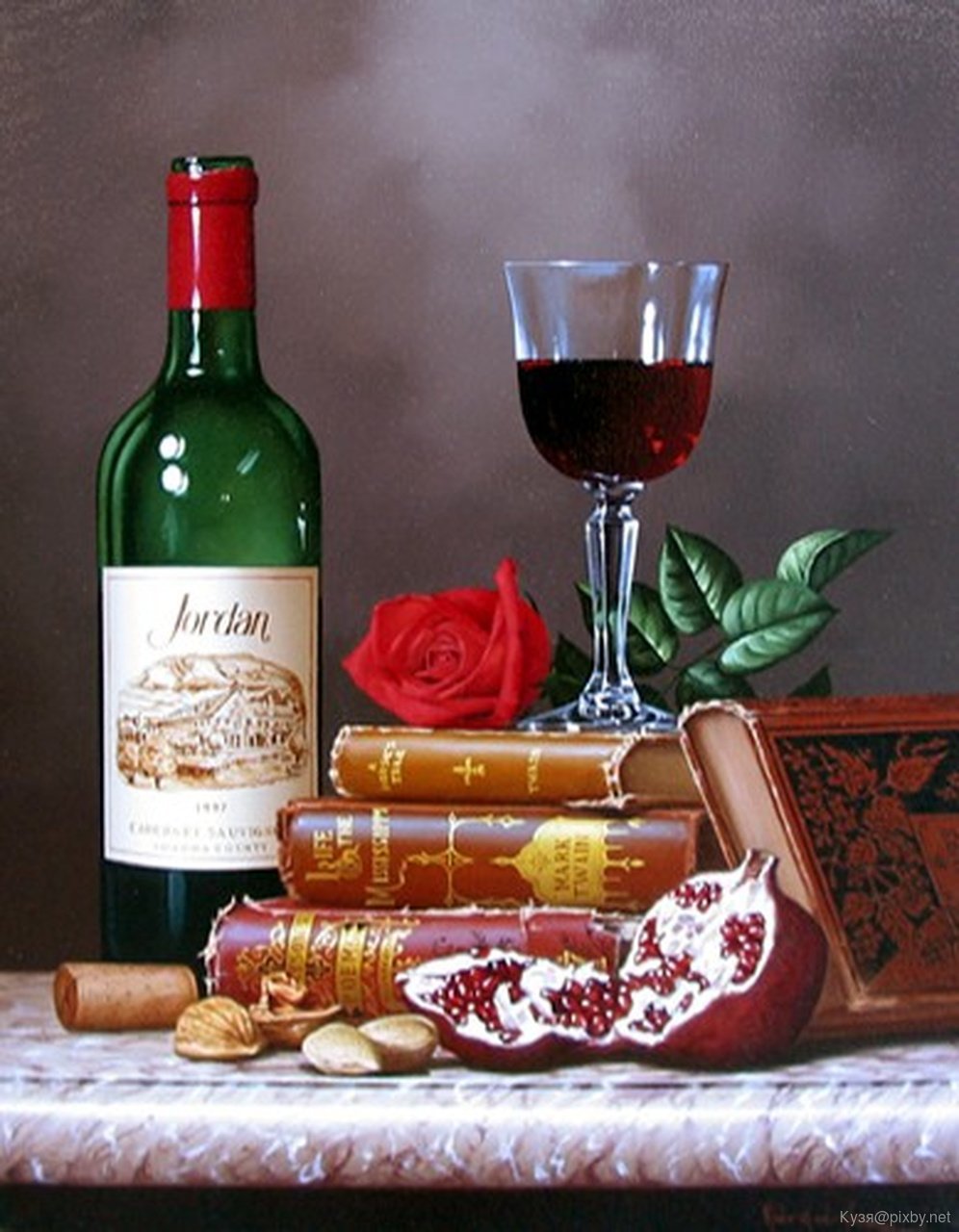 Открытки с днём рождения с вином