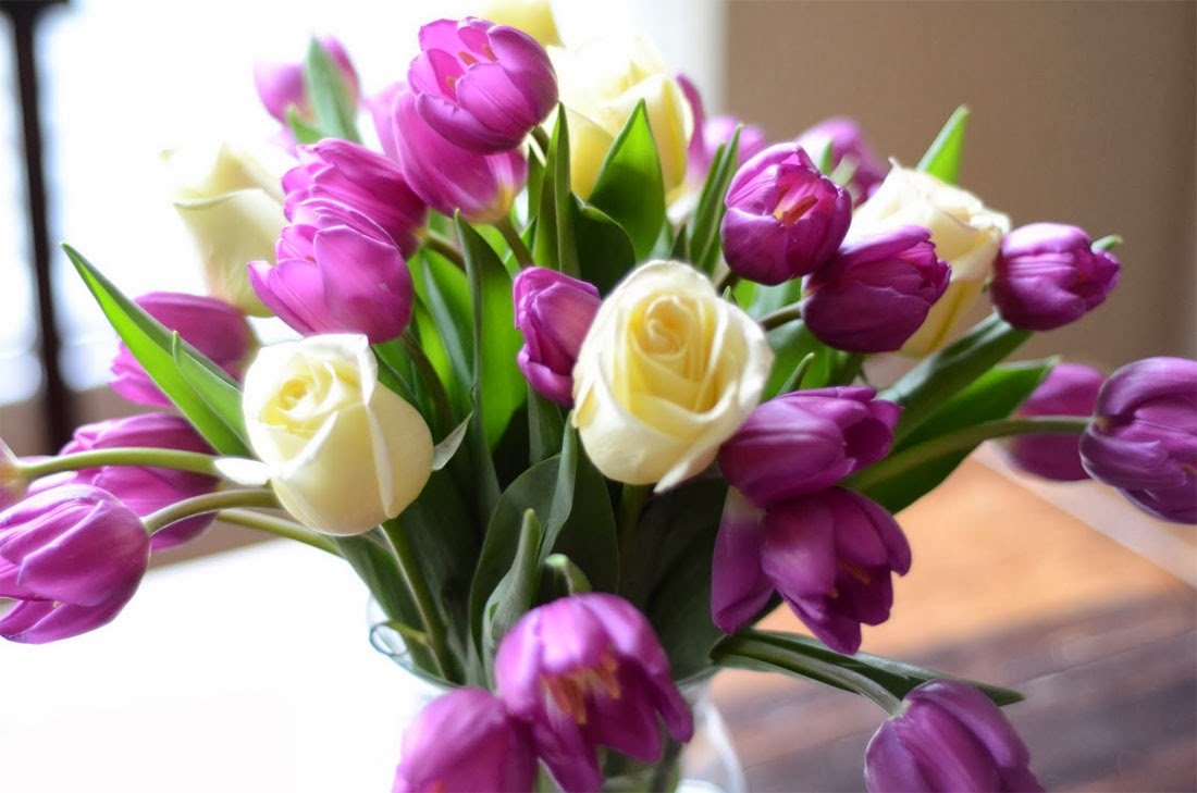 Доброе утро букет тюльпанов