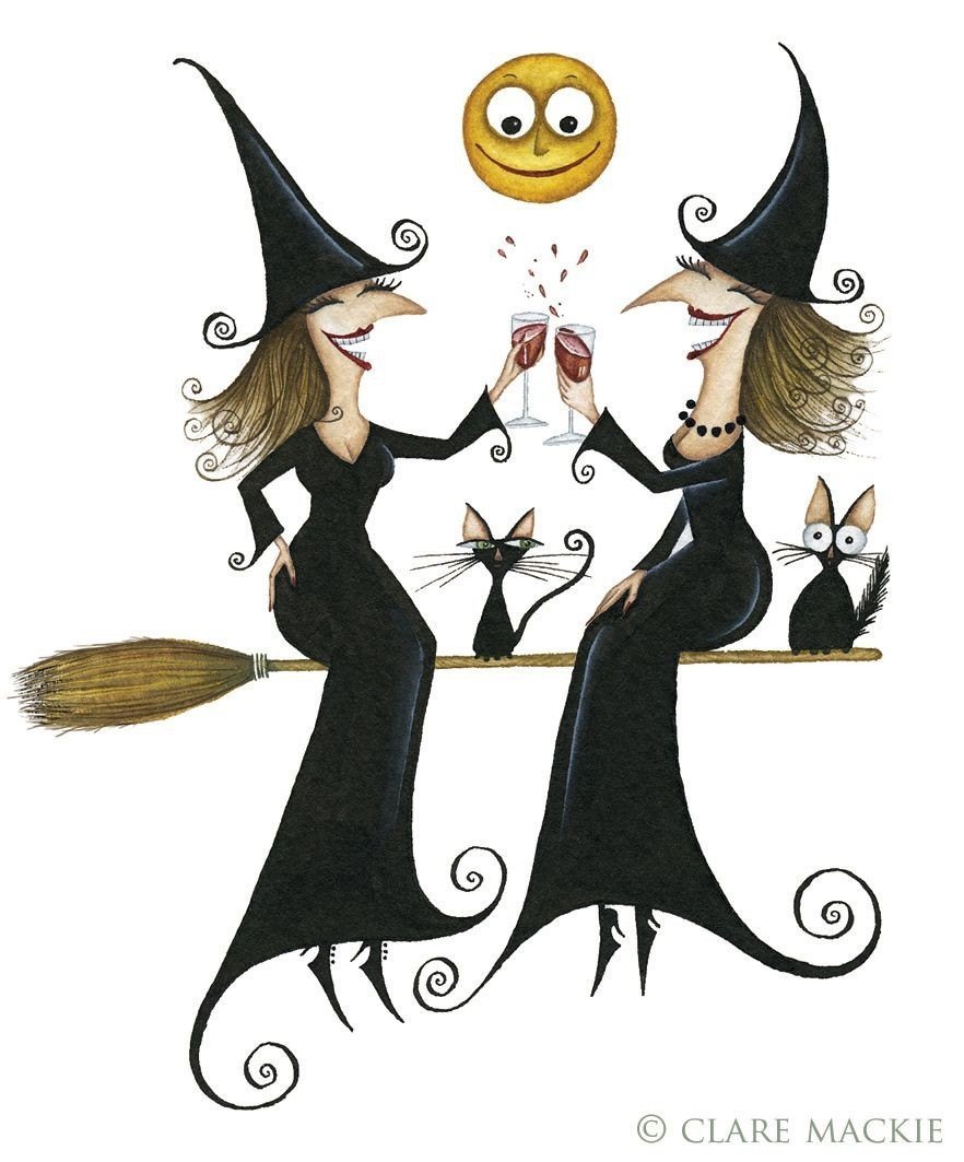 Наклейка на авто ведьма