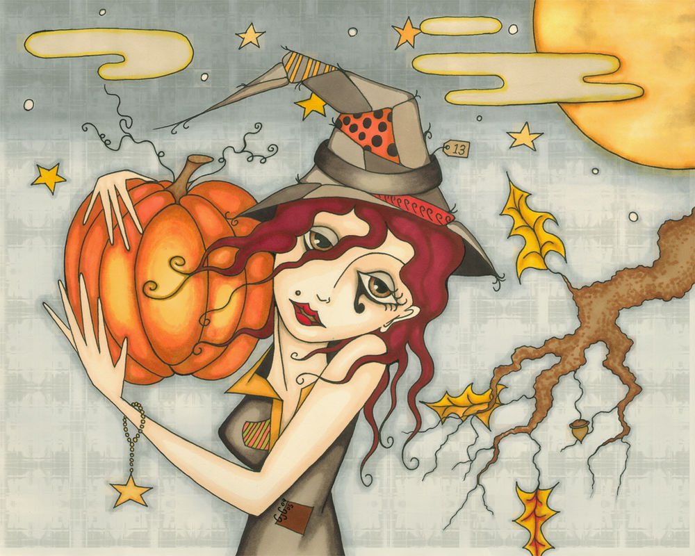 Хэллоуин старые открытки