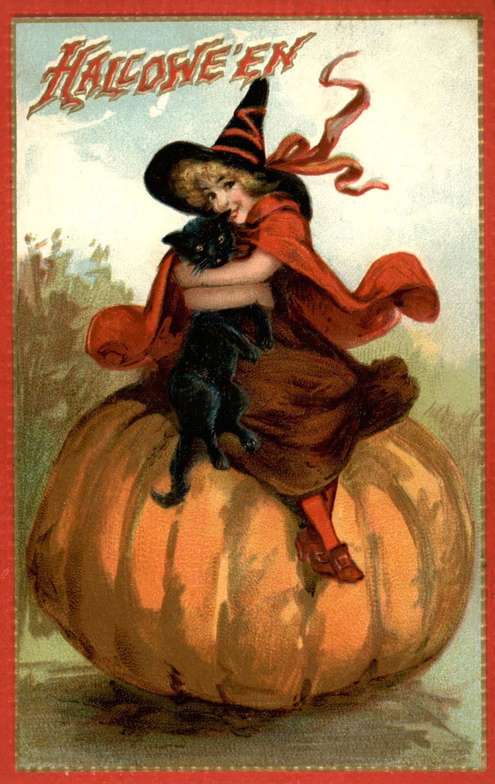 Ведьма с рыжим котом