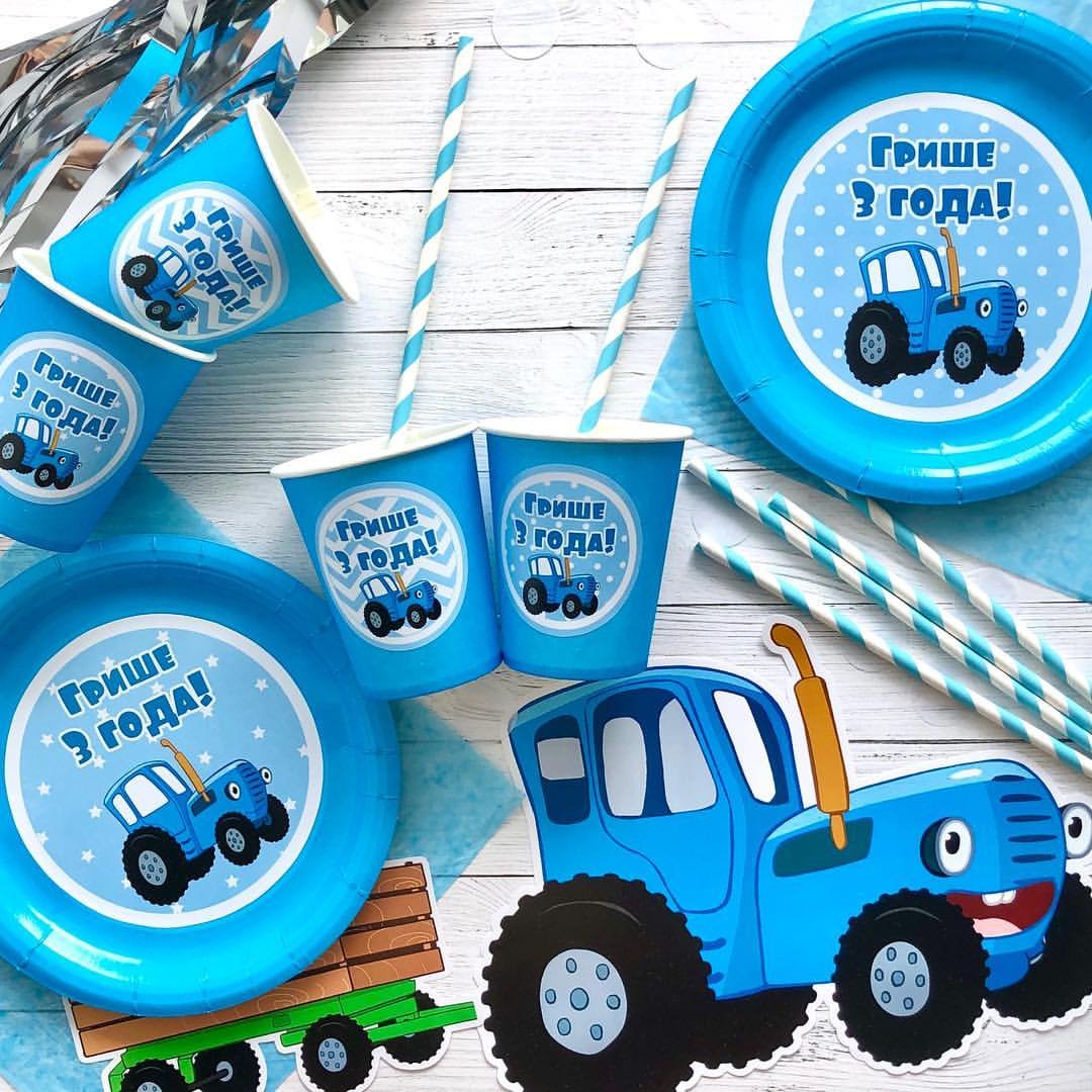 Торт на два годика мальчику синий трактор