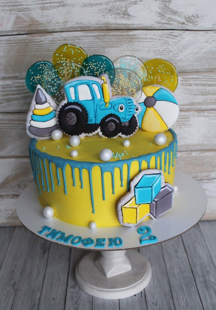 Игровой планшет синий трактор