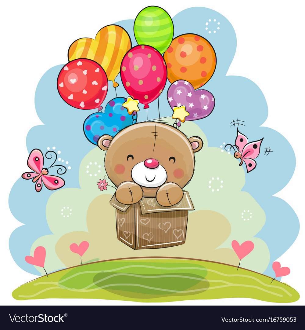 Медвежонок с шариками